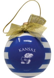Kansas Jayhawks Ceramic Bulb Ornament