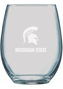 Michigan State Spartans 21oz Etched Stemless Wine Glass