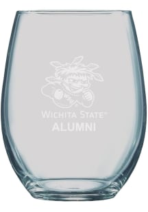 Wichita State Shockers 21oz Etched Stemless Wine Glass
