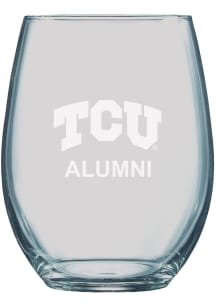 TCU Horned Frogs 21oz Etched Stemless Wine Glass