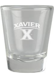 Xavier Musketeers 2oz Etched Shot Glass