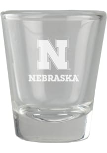 White Nebraska Cornhuskers 1.5oz Engraved Shot Glass