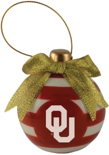 Oklahoma Sooners Ceramic Bulb Ornament