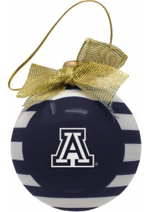 Arizona Wildcats Ceramic Striped Ball Ornament