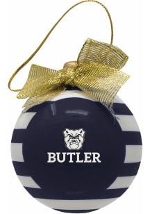 Butler Bulldogs Ceramic Striped Ball Ornament
