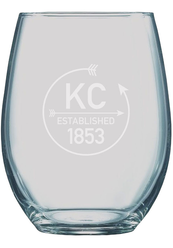 Kansas City 21oz Engraved Stemless Wine Glass