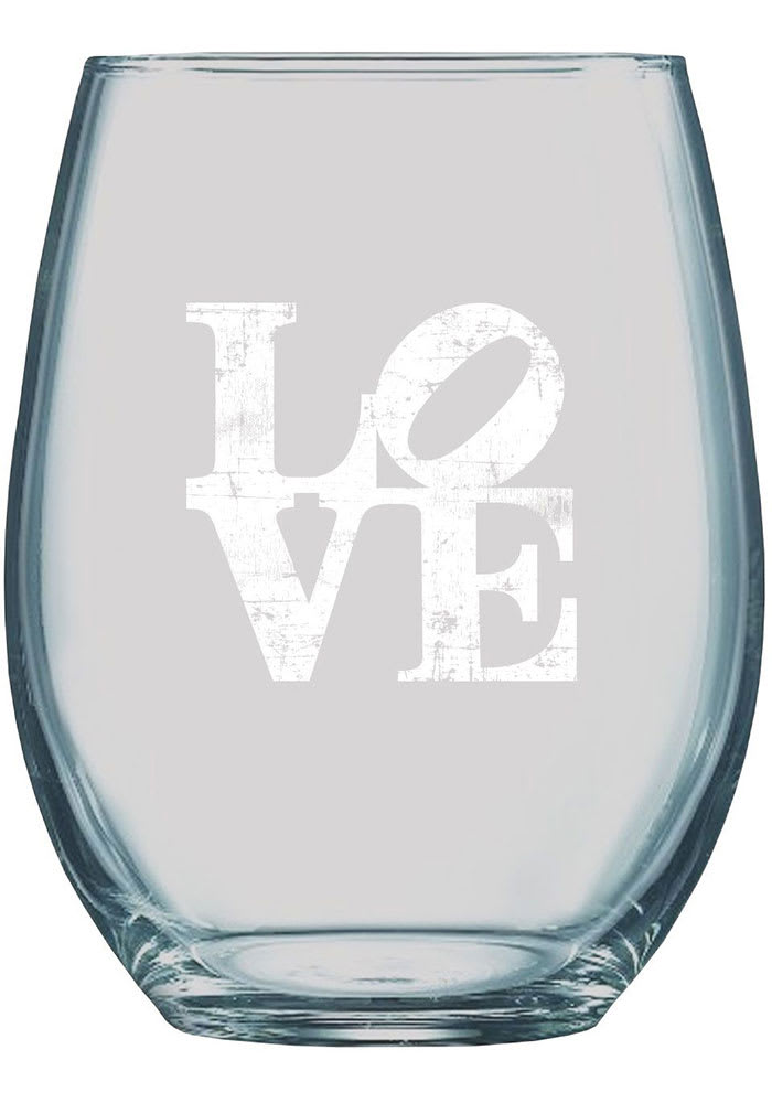 Philadelphia 21oz Engraved Stemless Wine Glass