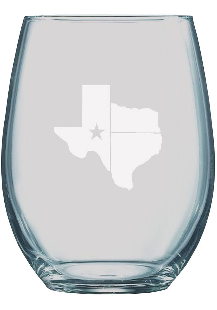 Texas 21oz Engraved Stemless Wine Glass