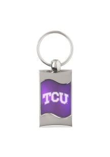 TCU Horned Frogs Purple Wave Keychain
