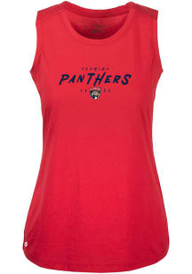 Levelwear Florida Panthers Womens Red Macy Scratched Tank Top