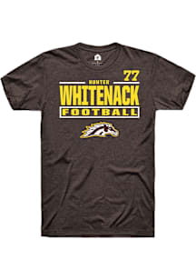 Hunter Whitenack Western Michigan Broncos Brown Football NIL Stacked Box Short Sleeve Player T Shi..
