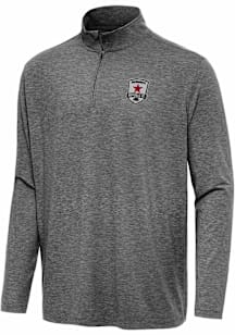 Antigua Sacramento Republic FC Mens Black Hunk Long Sleeve Qtr Zip Pullover