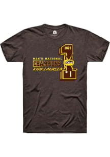 Kirk Laursen Rally Mens Brown Western Michigan Broncos NIL 2025 National Champions Player T Shirt
