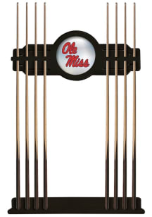 Ole Miss Rebels Solid Wood Cue Rack Pool Table