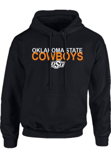 Oklahoma State Cowboys Mens Black Two Tone Football Long Sleeve Hoodie