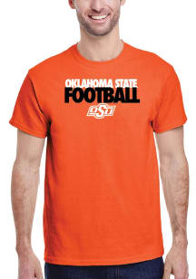 Oklahoma State Cowboys Orange Two Tone Football Short Sleeve T Shirt