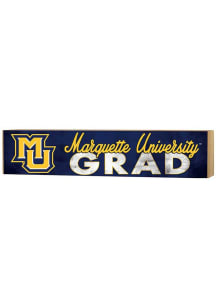 KH Sports Fan Marquette Golden Eagles Grad graduation graphic Sign - Navy Blue