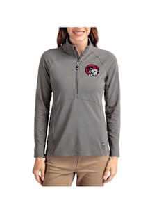 Cutter and Buck Winston-Salem State University Womens Graphite Adapt Eco Qtr Zip Pullover