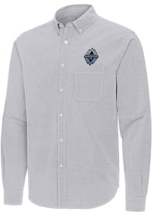 Antigua Vancouver Whitecaps FC Mens Ash Porter Long Sleeve Dress Shirt