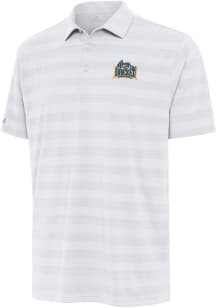 Mens Drexel Dragons White Antigua Tunnel Short Sleeve Polo Shirt