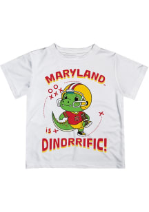 Infant Maryland Terrapins White Vive La Fete Dino-Riffic Short Sleeve T-Shirt