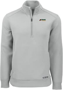 Cutter and Buck Florida A&M Rattlers Mens Ash Roam Long Sleeve Qtr Zip Pullover