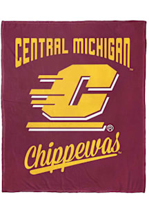 Central Michigan Chippewas Silk Touch Fleece Blanket - Maroon