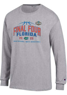 Champion Florida Gators Grey 2025 Final Four Bound Jersey Long Sleeve T Shirt