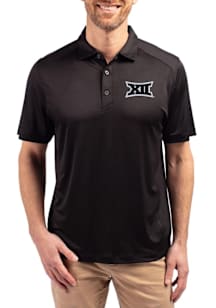 Cutter and Buck Big 12 Mens Black Forge Recycled Short Sleeve Polo