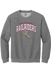 Summit Sportswear Scranton Wilkes Mens Grey Arch Mascot LS Long Sleeve Crew Sweatshirt