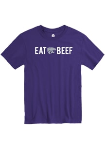 K-State Wildcats Purple Rally Eat Beef Short Sleeve T Shirt