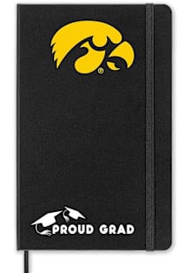 Iowa Hawkeyes Proud Grad team logo Notebook and Folder - Black