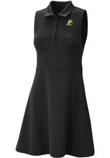 Womens Oregon Ducks Black Columbia Heat Seal Match Short Sleeve Dress