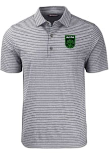 Cutter and Buck Austin FC Mens Black Forge Stripe Short Sleeve Polo