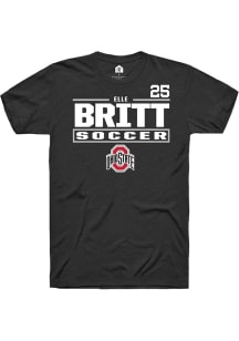Elle Britt Rally Mens Black Ohio State Buckeyes NIL Stacked Box Player T Shirt