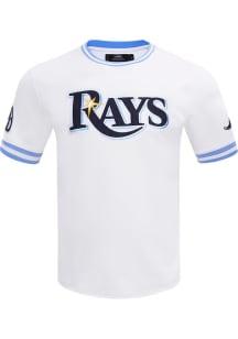 Pro Standard Tampa Bay Rays White Classic Chenille Short Sleeve Fashion T Shirt