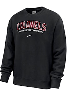 Nike Eastern Kentucky Colonels Mens Black Arch Team Name Long Sleeve Crew Sweatshirt