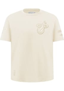 Pro Standard Miami Heat Boys White Neutral Short Sleeve Fashion Tee
