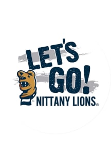 Navy Blue Penn State Nittany Lions 3&quot; Lets Go Button
