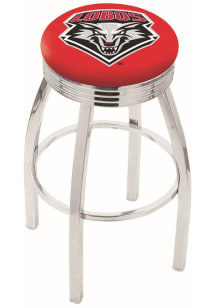 New Mexico Lobos 3 Ring Chrome Seat Pub Stool -