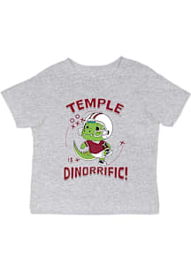 Vive La Fete Temple Owls Infant Dino-Riffic Short Sleeve T-Shirt Grey