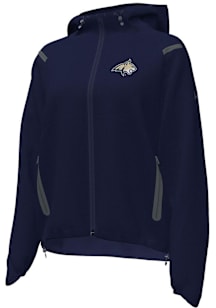 Under Armour Montana State Bobcats Womens Navy Blue Woven Long Sleeve Full Zip Jacket