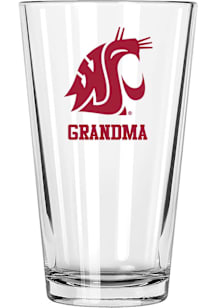 Washington State Cougars Grandma 16 oz Pint Glass - White