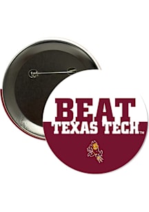 Arizona State Sun Devils BEAT Texas Tech 3" Button - Red
