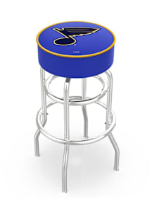 St Louis Blues Double-Ring Swivel Pub Stool - Black