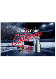 Florida Panthers 2025 Stanley Cup Champions 20x32 Washable Interior Rug - Navy Blue