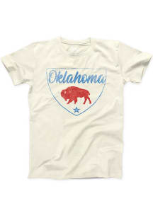 Oklahoma Oatmeal Bison Handrawn Badge Short Sleeve Fashion T Shirt