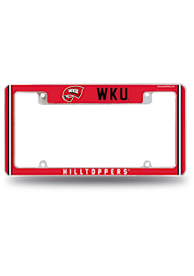 Western Kentucky Hilltoppers Classic All Over Chrome License Plate Frame - White