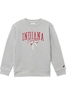 Indiana Hoosiers Girls Grey Team Script Long Sleeve Sweatshirt