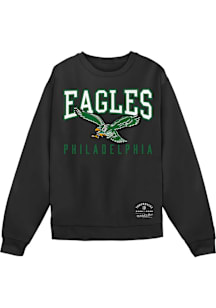 Mitchell and Ness Philadelphia Eagles Boys Black Fandom Long Sleeve Crew Sweatshirt